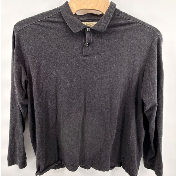 Tommy Bahama Other - Tommy Bahama Men's Long Sleeve Polo Shirt Gray Cotton Blend Size XXL
